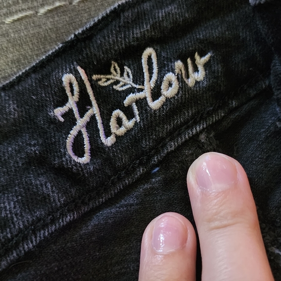 ** DONATED ** High Rise Button Fly Distressed Denim Shorts - Picture 2 of 4